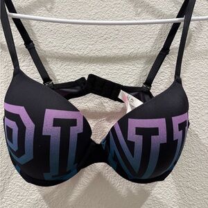 Victoria's Secret PINK Black and Purple Ombre Bra used good conditions